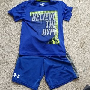 Under Armour shorts size s and shirt xs(loose fit)